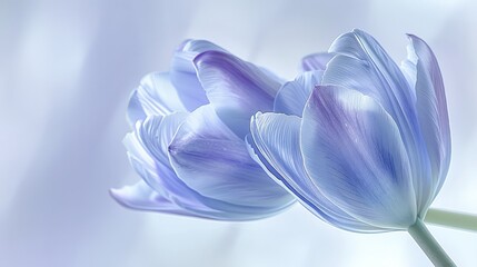   A tight shot of a blue bloom against a softly blurred background of its reverse side