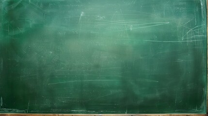 A green chalkboard with a wooden frame