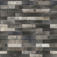 A wall with black and grey bricks. Seamless pattern