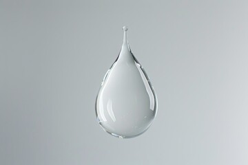 White and clean: macro water droplet for advertising.