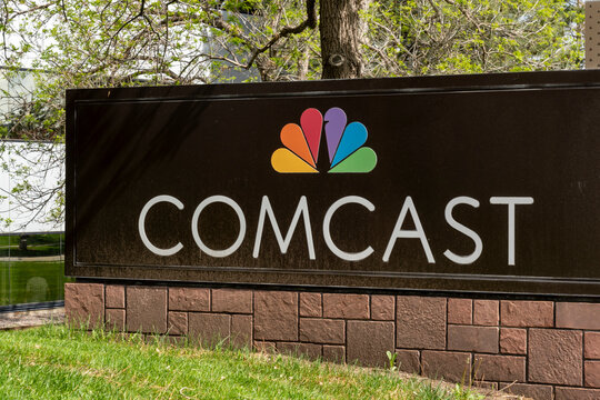 Englewood, CO, USA, May 18, 2023:
Comcast office in Englewood, CO, USA. Comcast Corporation is an American multinational telecommunication and media conglomerate. 