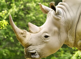 Rhinoceros in the jungle