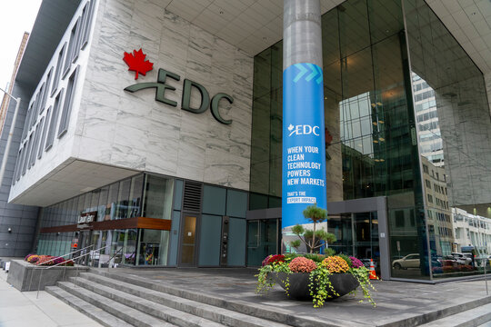 Ottawa, Ontario, Canada -October 15, 2023: EDC headquarters in Ottawa, Ontario, Canada. Export Development Canada (EDC) is Canada's export credit agency. 