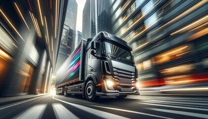 Speeding Modern Truck in Dynamic Urban Environment
