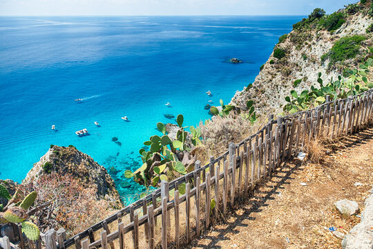 Natural landscape in Capo Vaticano, on the Tyrrhenian Sea, Italy