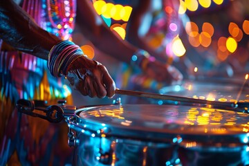 Celebrating Caribbean-American Heritage: Vibrant Steel Drum Performance at Festival