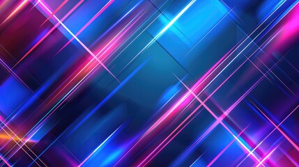 Immerse in the vibrant glow of a neon abstract texture background featuring mesmerizing geometric lines, Ai Generated.