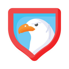 Have a look at this amazing icon of eagle badge in modern style