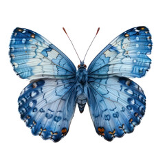 beautiful lue butterfly isolated on transparent background