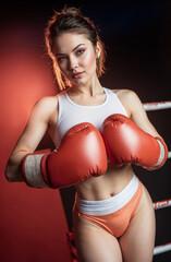 Beautiful boxer woman.