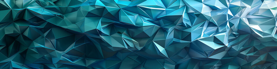 abstract polygonal design of teal and azure, ideal for an elegant abstract background