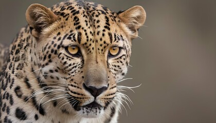 A Leopard With Its Eyes Gleaming With Determinatio