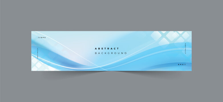 Elegant abstract wavy lines linkedin banner template
