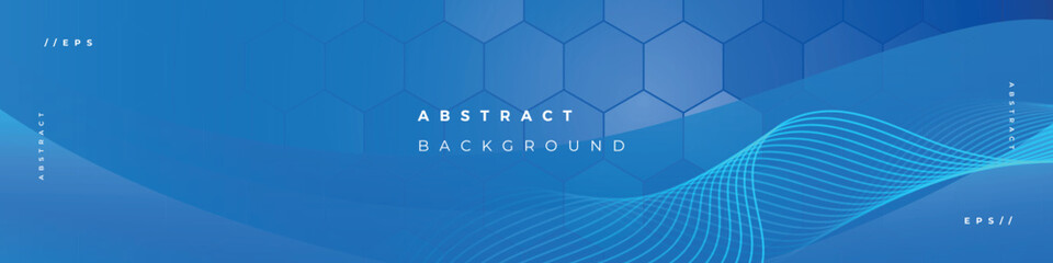 Modern abstract lines linkedin banner template