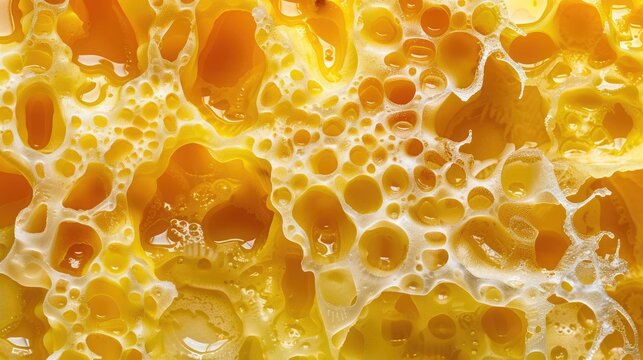 Wet sponge texture contrasts vividly, Ai Generated.