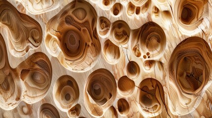 Seamless organic texture featuring intricate holes, Ai Generated.