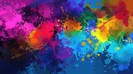 Vibrant abstract background bursting with vivid colors, Ai Generated.