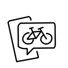 Bicycle Related Line Icon