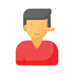 Unique style icon of liar in modern style, premium vector