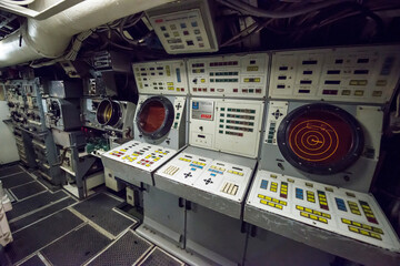 Navigation Instrument Inside a Submarine.