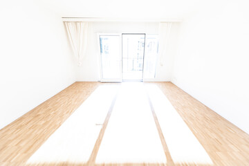 Empty Living Room with Sunlight in Switzerland.