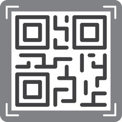 qr code for scan by mobile flat icon