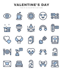 Valentine'S Day icons set. Vector illustration.