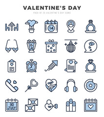 Valentine'S Day Icon Pack 25 Vector Symbols for Web Design.
