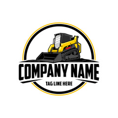 Skid steer loader company  logo vector image