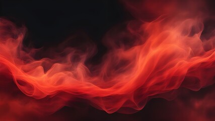 Flame Veil, Wide Banner Featuring a Vibrant red Sky and Abstract Black and red Background,