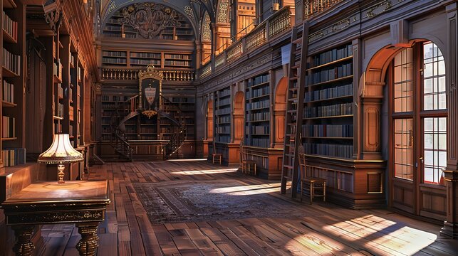 Magnificent Vertical shot of the interiors of Lello Centenary Bookshop captured in Oporto
