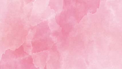 Pink background with watercolor. Pink painted on white paper texture.