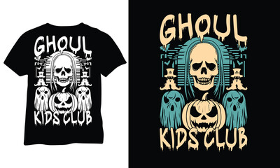 Ghoul Kids Club Shirt Toddler Halloween Cute Ghost Shirt Funny Halloween