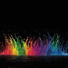 abstract colorful fountain