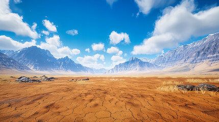 Expansive landscape of the Mongolian steppe under a clear blue sky, showcasing the natural beauty and vastness