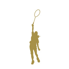 Badminton player silhouette color