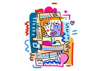  Colorful Abstract contemporary modern trendy Vector  patterns. Wallpapers. Perfect