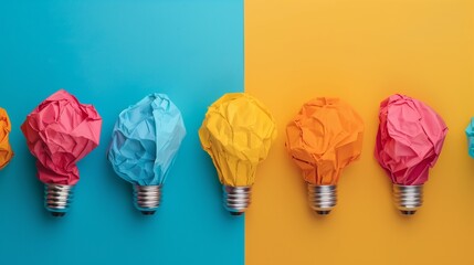 A conceptual image showcasing a light bulb as a metaphor for an innovative breakthrough and smart idea, symbolizing genius marketing strategy planning and creative thinking in business.