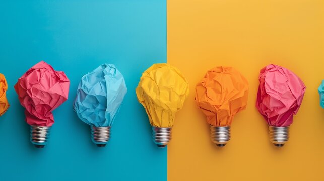 A conceptual image showcasing a light bulb as a metaphor for an innovative breakthrough and smart idea, symbolizing genius marketing strategy planning and creative thinking in business.