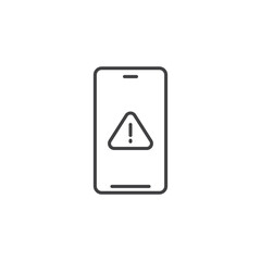 Phone notifications icon in flat style. Smartphone with new notice vector illustration on isolated background. Reminder message sign business concept.