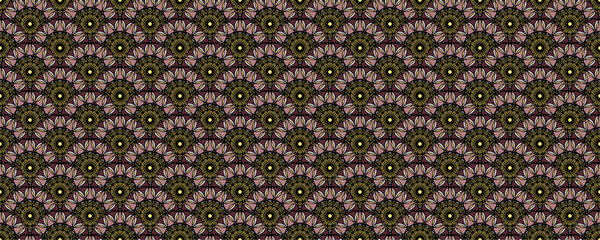 Vector seamless pattern with bright ethnic pattern. For printing, packaging, textiles