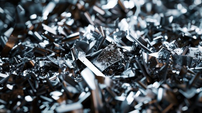 Close up of broken glass pile, suitable for industrial or safety concepts