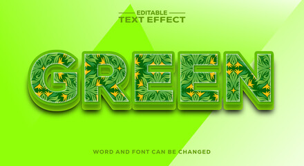 Banner in green color with the text of " GREEN ' in it , illustrated background 