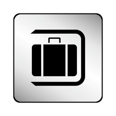 Printable icon of a suit case for different purposes , illustrated background 