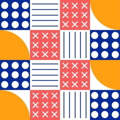 Illustration pattern design of different types , blue , pink and of yellow color 