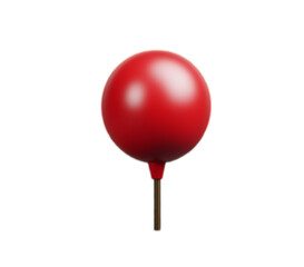 Smooth red map marker isolated on transparent background