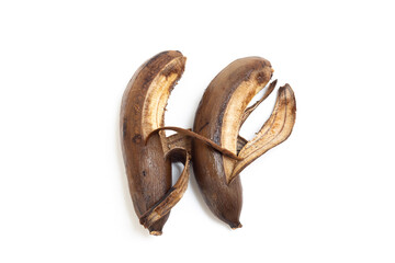 The love of rotten, ripe bananas. Love, togetherness, resentment, reconciliation concept.