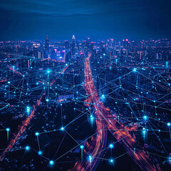 Digital city with high speed information and power grid.