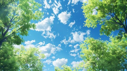 Obraz premium Show nature such as trees and blue sky in the background -