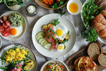Farm-to-table brunch featuring seasonal produce and organic eggs 